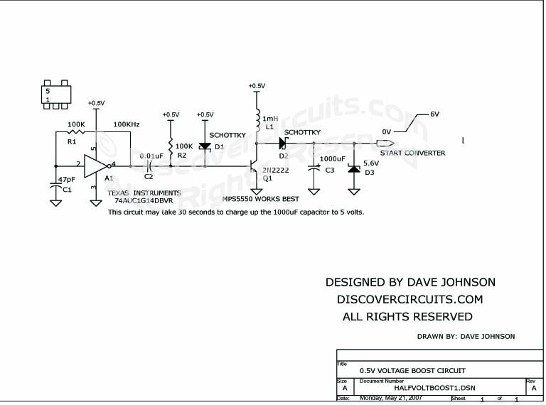 CircuitVoltage Converter  0.5v to 6v designed by David Johnson