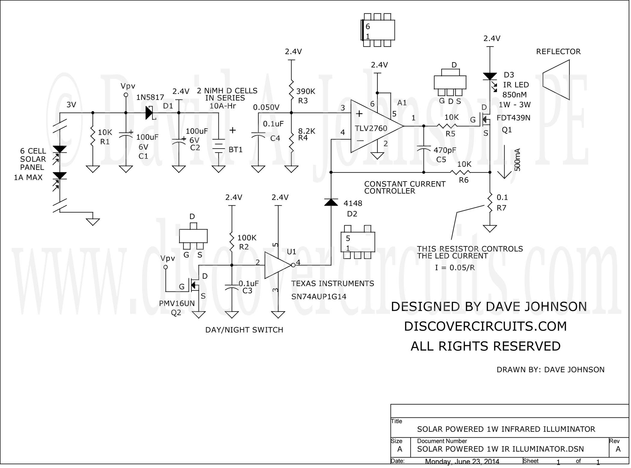 Solar Powered 850nm LED Camera Light