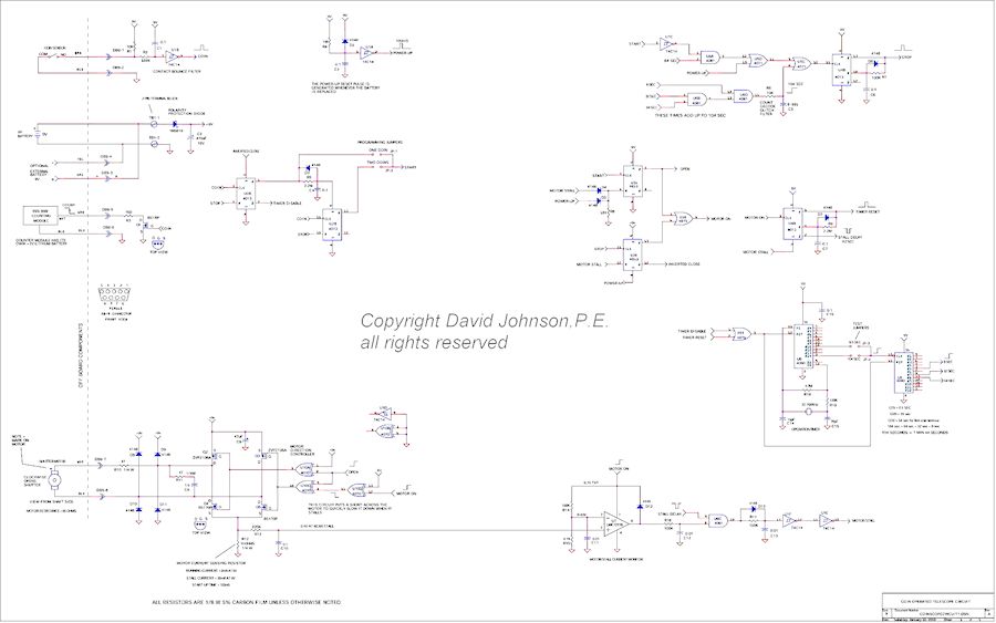 Coin Operated Telescope Circuit Designed by Dave Johnson