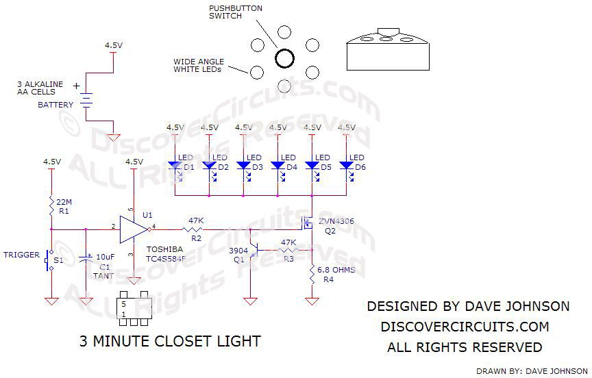 3 Minute LED Closet Light designed by Dave Johnson, P.E.