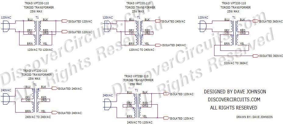 Isolation Transform Circuit designed by David Johnson