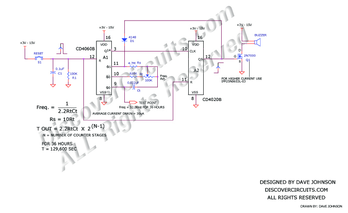 Circuit 36 Hour Watch Dog Time, designed by David Johnson, P.E.