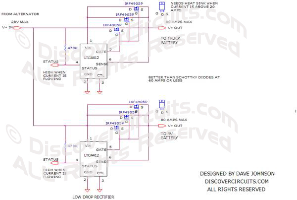 Circuit Two 12v Battery Isolator